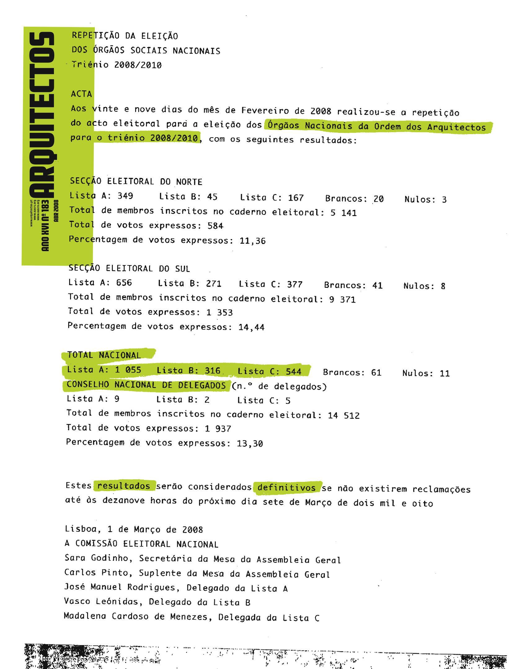 Boletim 183, Abril 2008
Por Silvadesigners