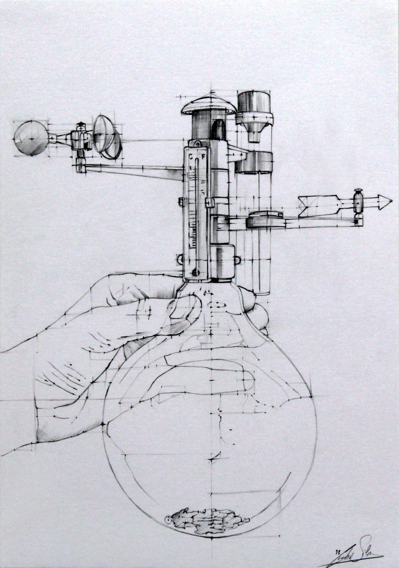 Ilustração de André Silva
S/ título (da série Apanha-me se puderes), 2018
grafite s/ papel de bristol 21x14,8cm   