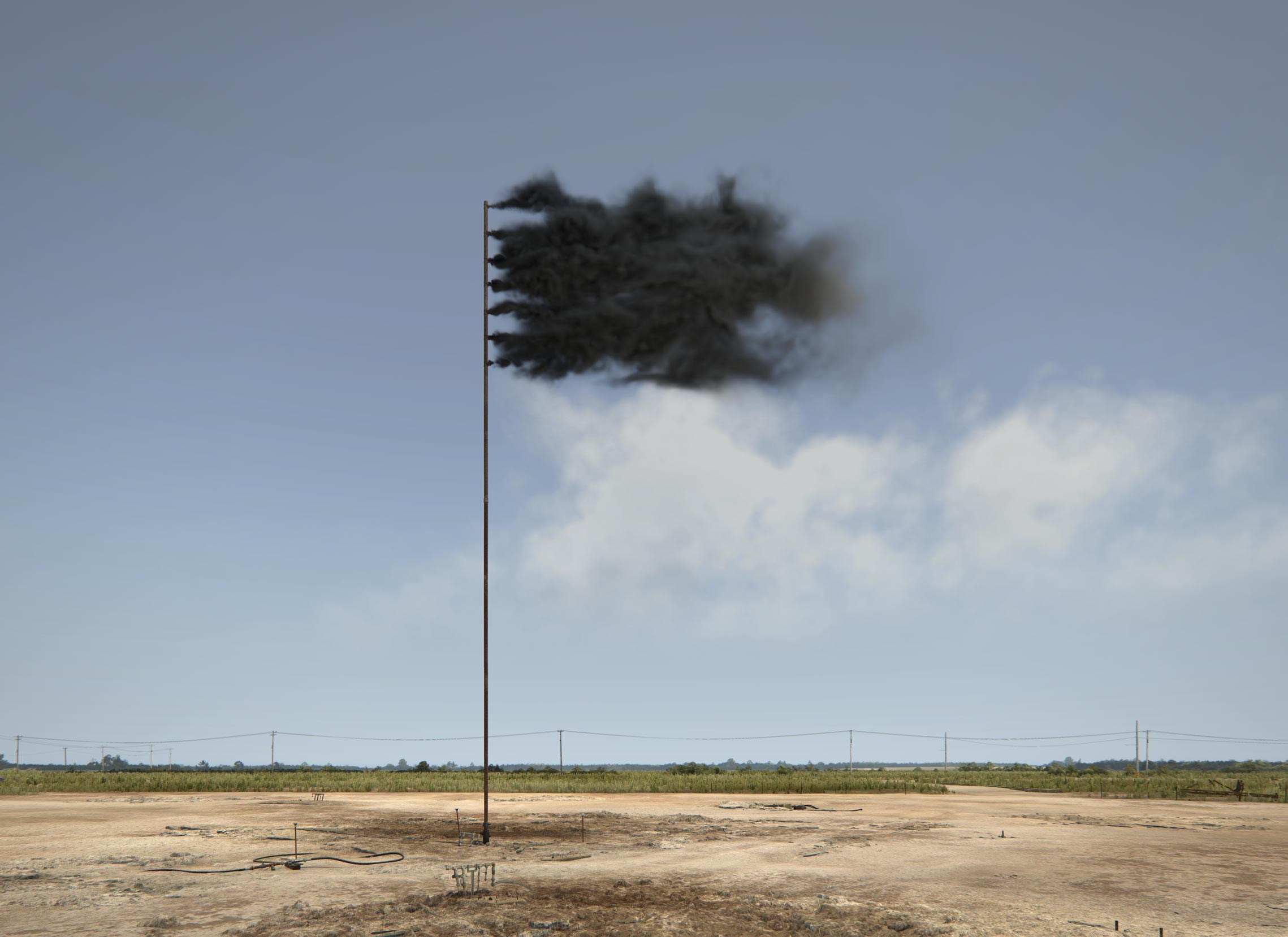 Western Flag (Spindletop, Texas), 2017 — John Gerrard