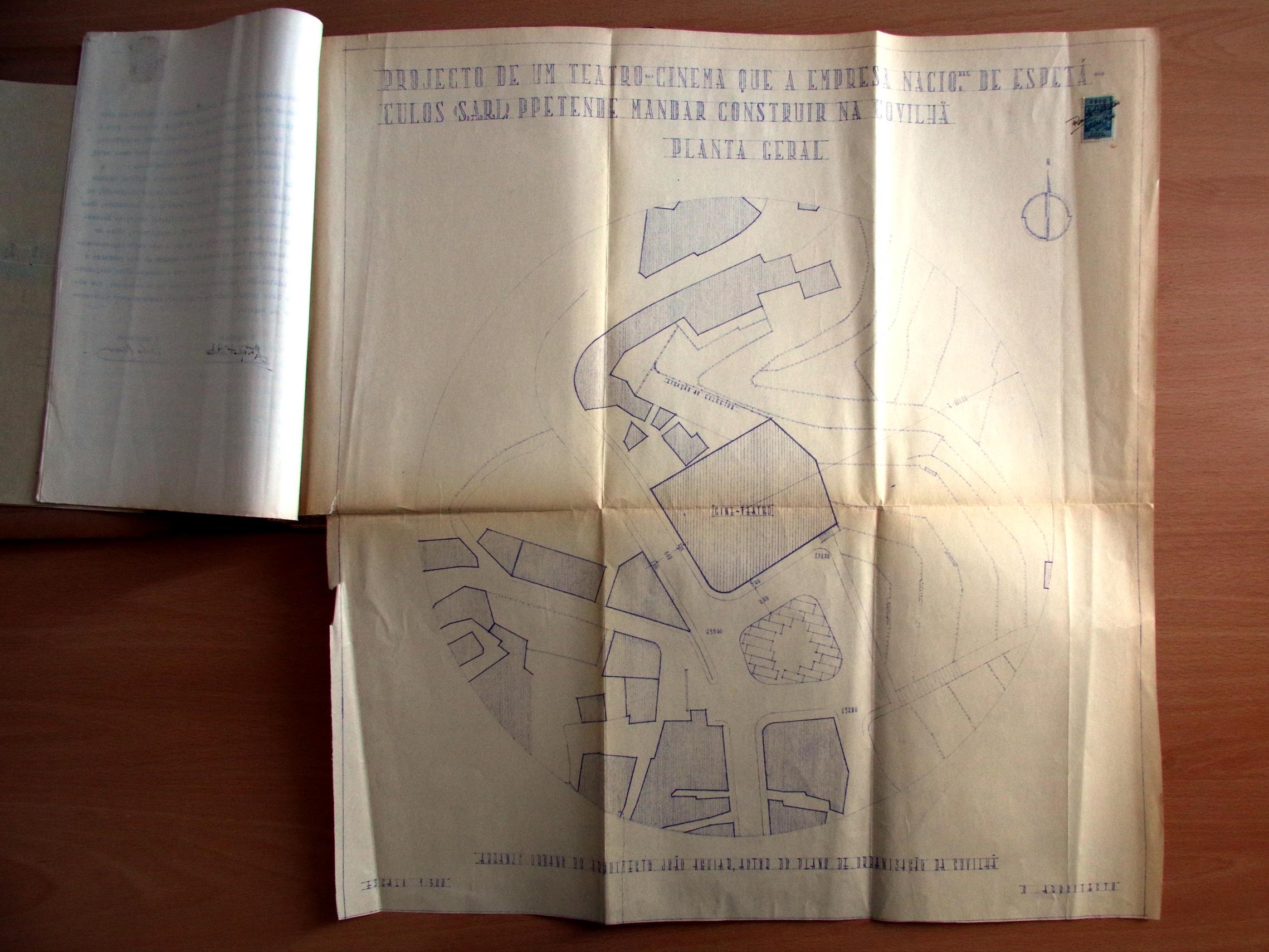 Cine-Teatro de São João - planta de localização (1944)
 © Arquivo Municipal da Covilhã